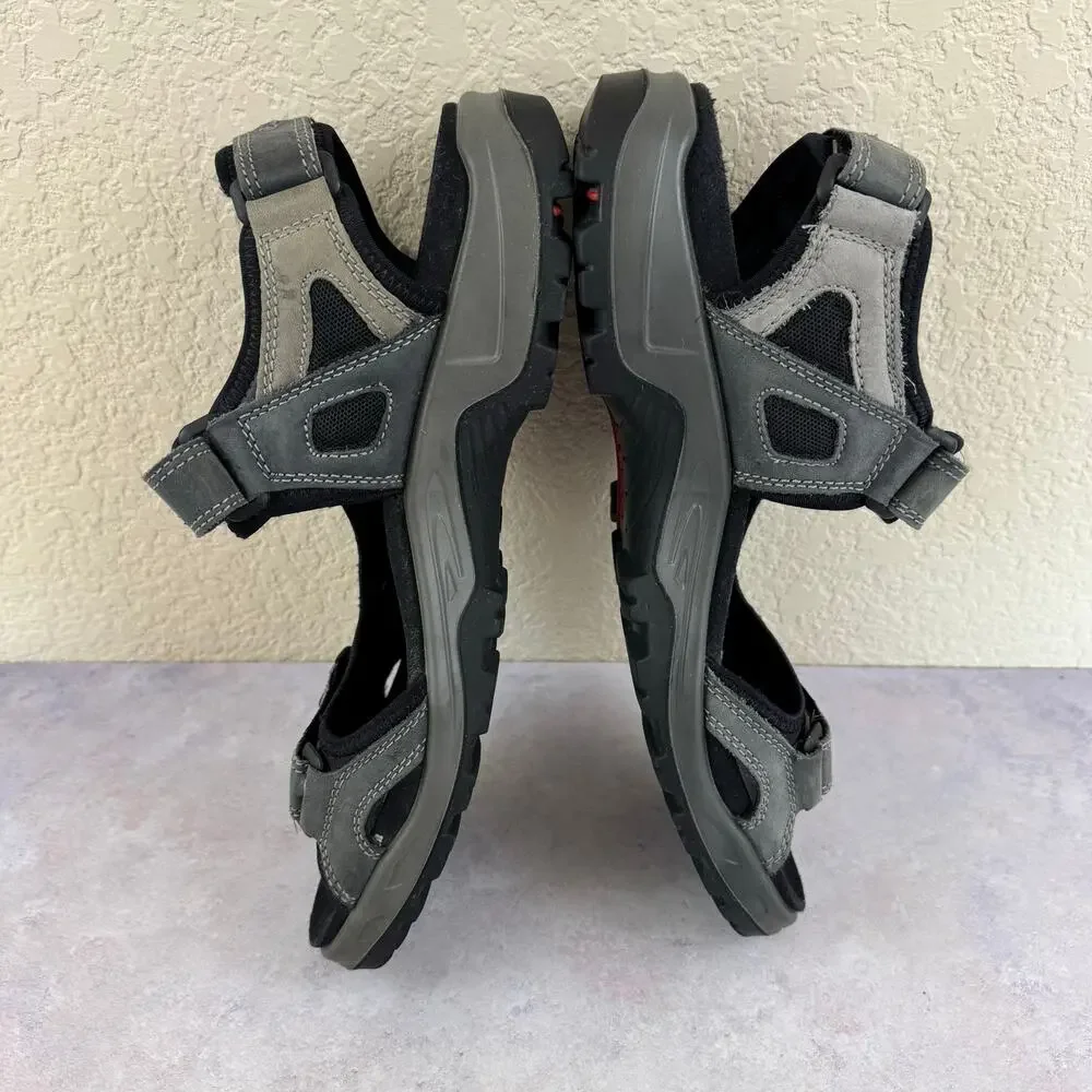 ECCO Offroad Yucatan Nubuck Walking Hiking Sandals Beige Size EU 46 Mens US 12